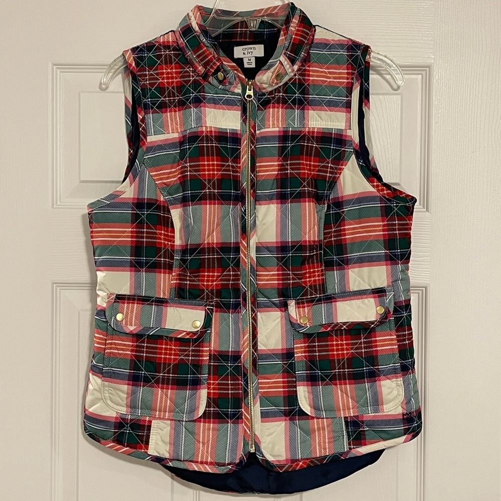Quilted Plaid Vest